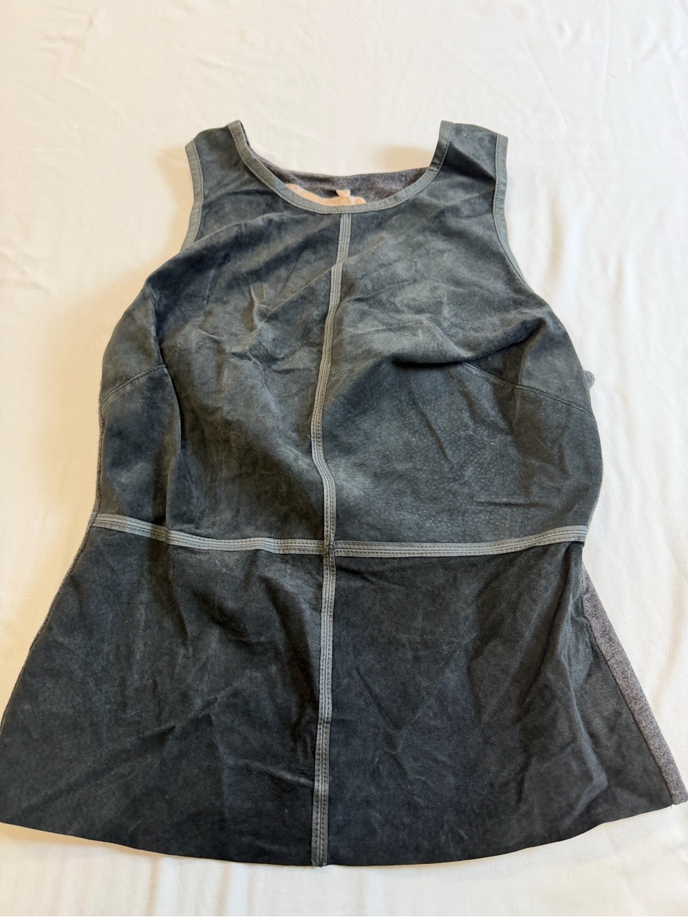 Bailey 44 Leather Front Kelly Top Charcoal Mixed Media Size S